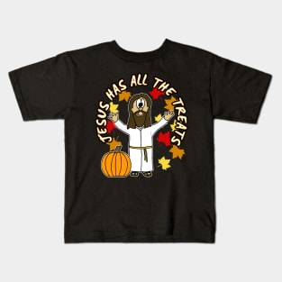 Jesus Has All The Treats Christian Halloween Alternative Kids T-Shirt